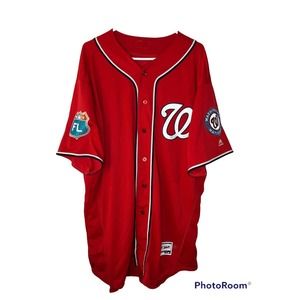 Washington Nationals 2016 Spring Training Jersey Men XXL Majestic Baseball MLB